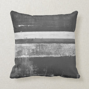 'Alloy' Grey Abstract Art Throw Pillow