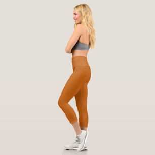 Alloy orange (solid colour) capri leggings