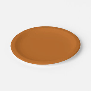 Alloy orange (solid colour) paper plate
