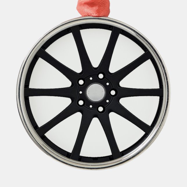 "Alloy Wheel" gifts and products Metal Ornament (Front)