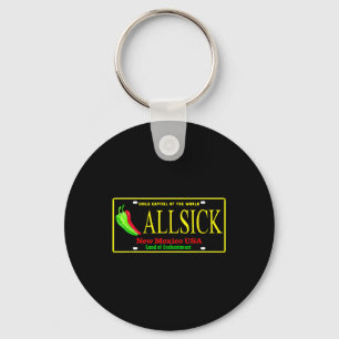Allsick New Mexico Black And Yelllow  Keychain