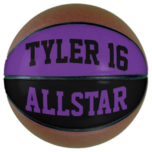 Allstar Black and Purple Personalize Basketball