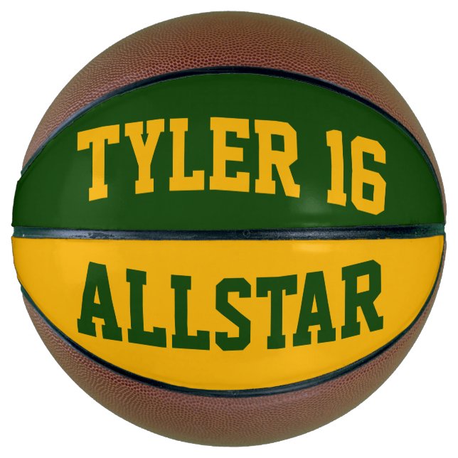 Allstar Green and Gold Basketball (Front)