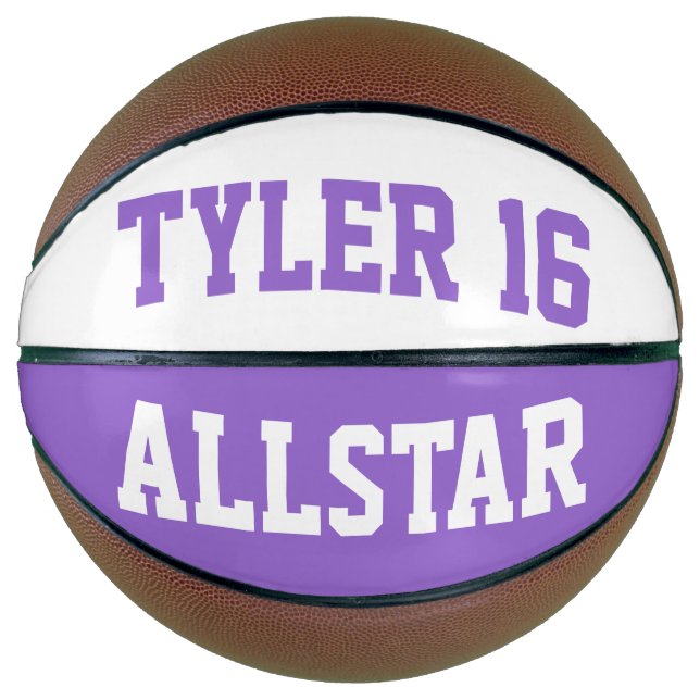 Allstar Light Purple and White Basketball (Front)