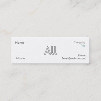 AllStruck style brand business cards (mini)