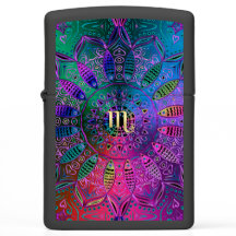 Allumeur coloré de Zippo de Scorpion de signe de