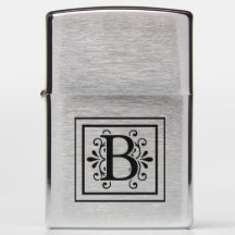 Allumeur de Zippo de monogramme de la lettre B