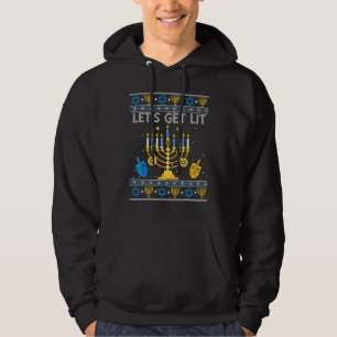 Allumons-nous Chanouka Hanukkah Noël Sweat Ugly