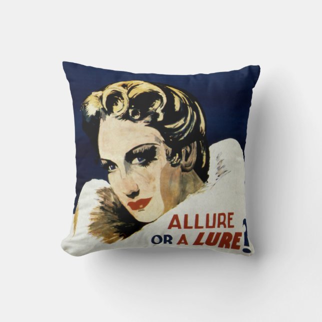 Allure or a Lure? Throw Pillow (Front)
