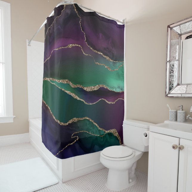 Alluring Agate | Dark Jewel Tone Stone Gold Veins (In Situ)