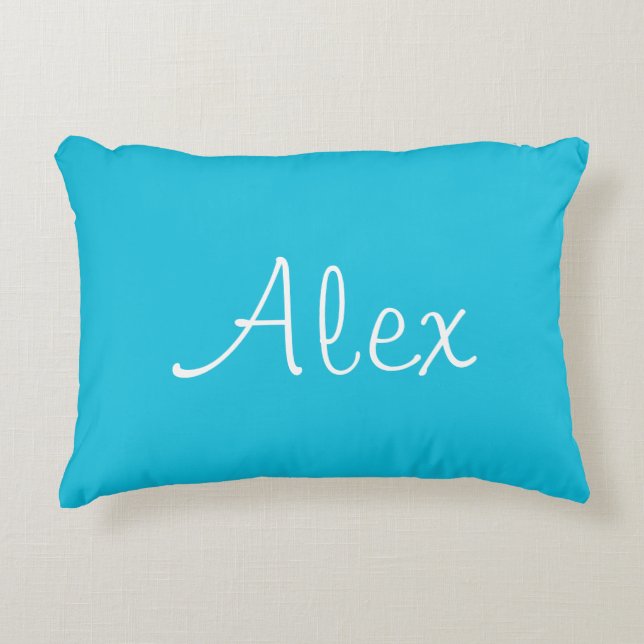 Alluring Aqua Accent Pillow (Front)