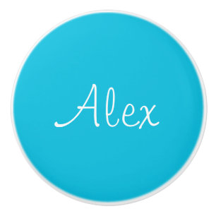 Alluring Aqua Ceramic Knob