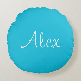 Alluring Aqua Round Pillow