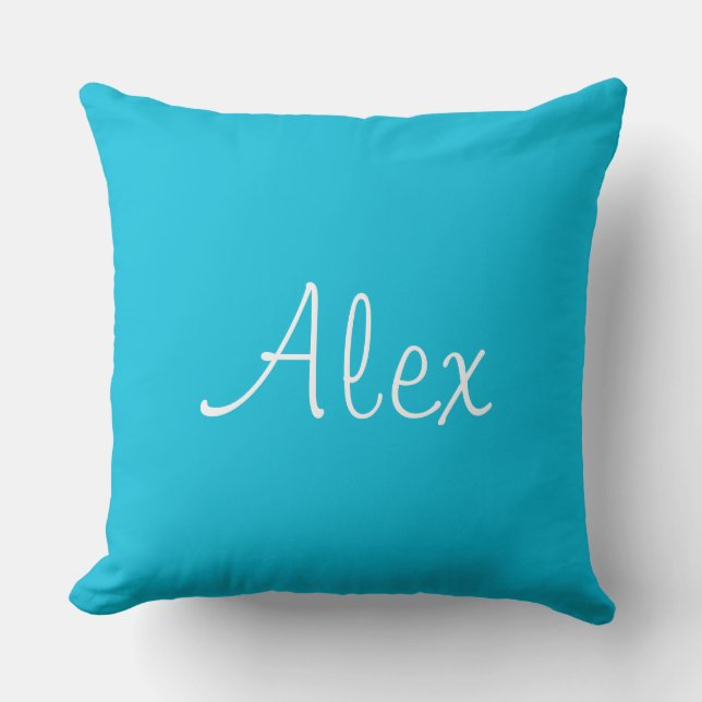 Alluring Aqua Throw Pillow (Front)