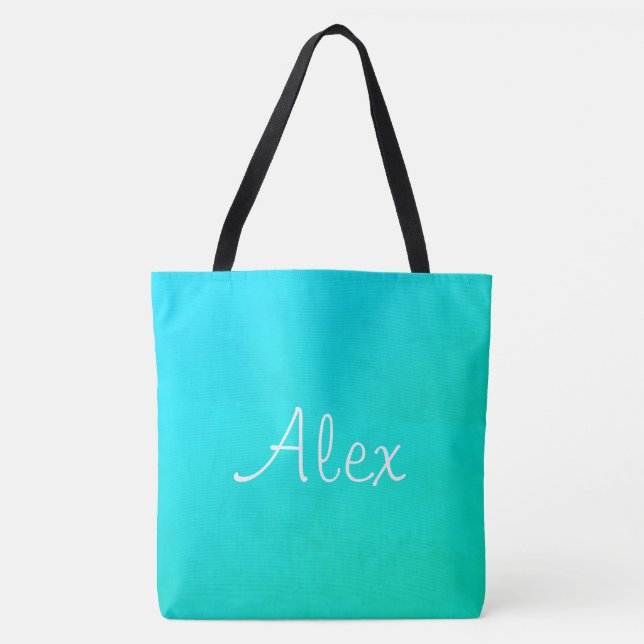 Alluring Aqua Tote Bag (Front)