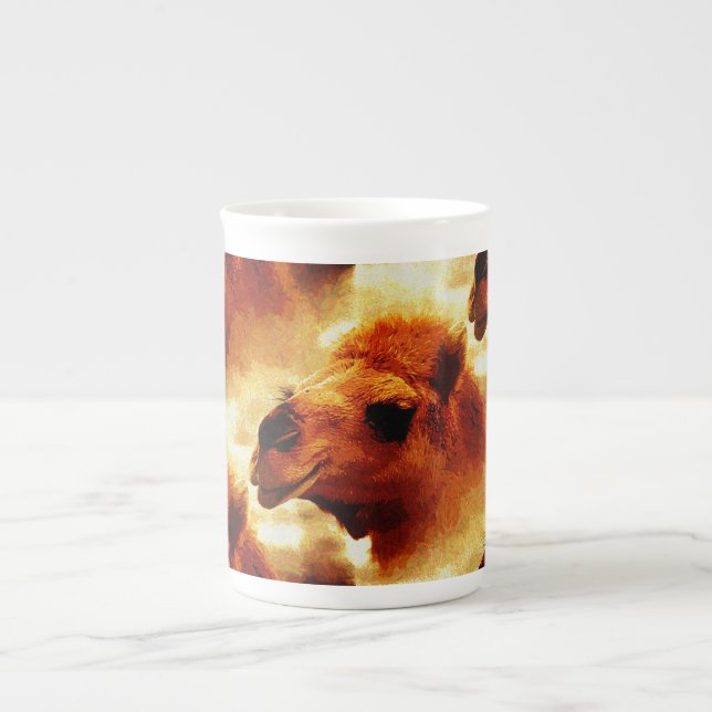 Alluring Camel Face Bone China Mug (Front)