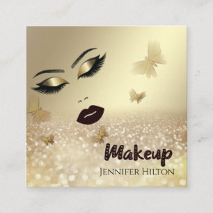 Alluring modern attractive sensual girl face square business card