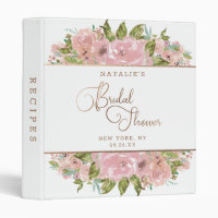 Alluring Rose Vintage Bridal Shower Recipe Card