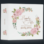 Alluring Rose Vintage Pink Family Photo Album Binder<br><div class="desc">Alluring Rose Vintage Dusty Pink Floral Watercolor Elegant Flower Design with roses, leaves, buds, Foliage, and rose gold foil accents. Subtle soft colours of pastel dusty blush pink, greens, mints, and peach. A cottage chic look perfect for a spring, summer, or garden wedding at your homestead, farm, or barn venue....</div>