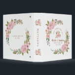 Alluring Rose Vintage Pink Wedding Photo Album Binder<br><div class="desc">Alluring Rose Vintage Dusty Pink Floral Watercolor Elegant Flower Design with roses, leaves, buds, Foliage, and rose gold foil accents. Subtle soft colours of pastel dusty blush pink, greens, mints, and peach. A cottage chic look perfect for a spring, summer, or garden wedding at your homestead, farm, or barn venue....</div>