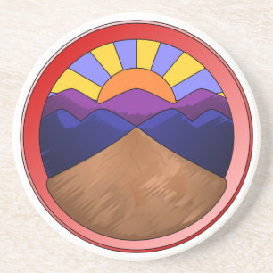 Alluvial Fan Logo Coaster