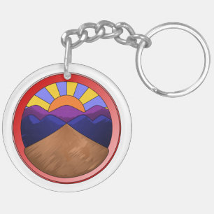 Alluvial Fan Logo Keychain