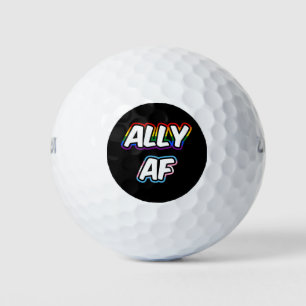 Ally AF II - LGBTQ Flag Gay Trans Queer Pride Golf Balls