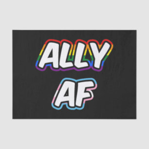 Ally AF II - LGBTQ Flag Gay Trans Queer Pride Tissue Paper