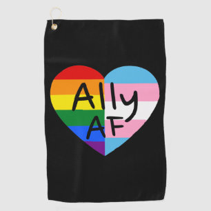 Ally AF III - LGBTQ Flag Gay Trans Queer Pride Golf Towel
