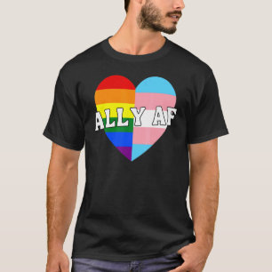 Ally Af Lgbtq Flag Gay Pride Equality Trans Lesbia T-Shirt