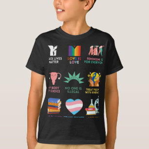 Ally Anti Trump Liberal Blm Love Is Love Nned Book T-Shirt