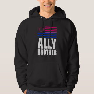 Ally Brother Bisexual Flag Lgbt Gay Pride Hoodie