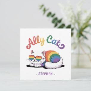 Ally Cat – Cute White Cat LGBTQ Pride (2)