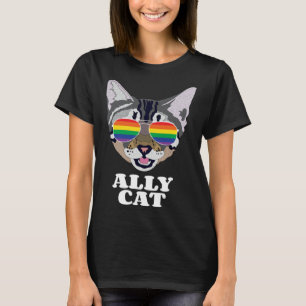 Ally Cat  Gay Pride T-Shirt