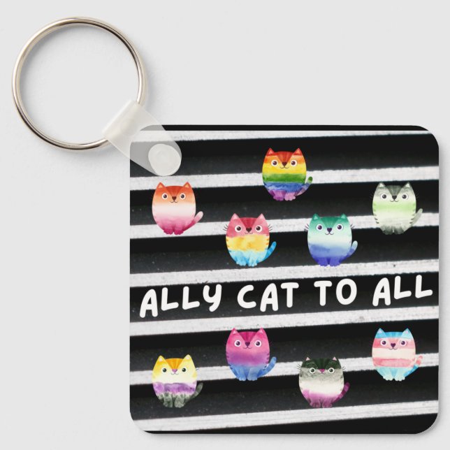 Ally Cat To All Keychain (Front)
