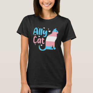 Ally Cat Transgender Pride Cat Kitten LGBT Trans T-Shirt