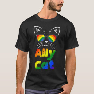 Ally Cat Transgender Trans Pride Stuff Flag Transs T-Shirt