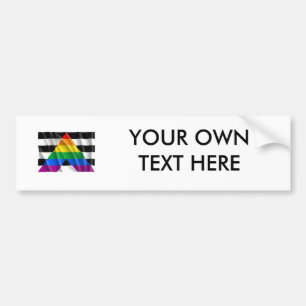 ALLY FLAG FLYING -.png Bumper Sticker