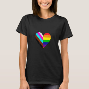Ally Heart LGBTQ Rainbow Flag Gay Pride Graphics T-Shirt