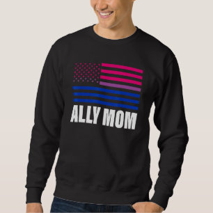 Ally Mom Bisexual Flag Lgbt Gay Pride Sweatshirt