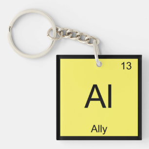 Ally Name Chemistry Element Periodic Table Keychain