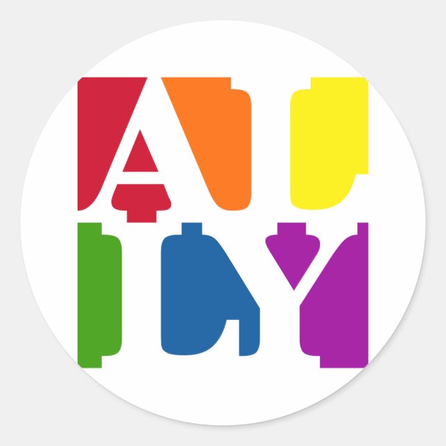 Ally Pop Round White Sticker (Front)