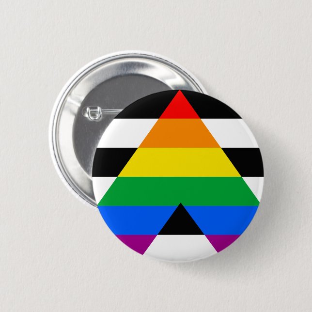 Ally Pride Flag 2 Inch Round Button (Front & Back)