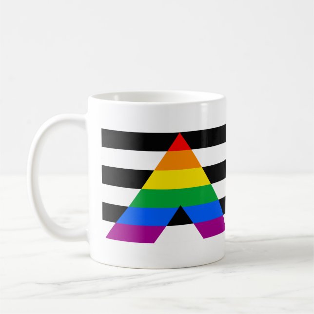 Ally Pride Flag Coffee Mug (Left)