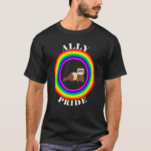 Ally Pride LGBTQ Equality Rainbow Lesbian Gay Tran T-Shirt