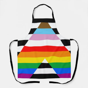 Ally Progress Pride Flag Apron