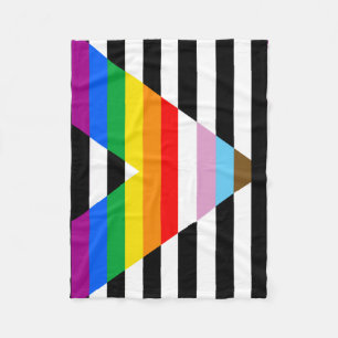 Ally Progress Pride Flag Fleece Blanket