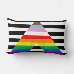 Ally Progress Pride Flag Lumbar Pillow
