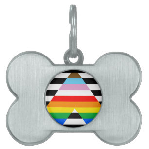 Ally Progress Pride Flag Pet ID Tag