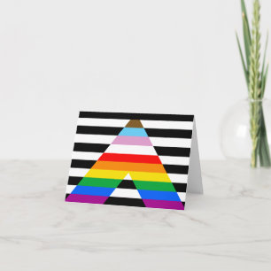 Ally Progress Pride Flag Thank You Card